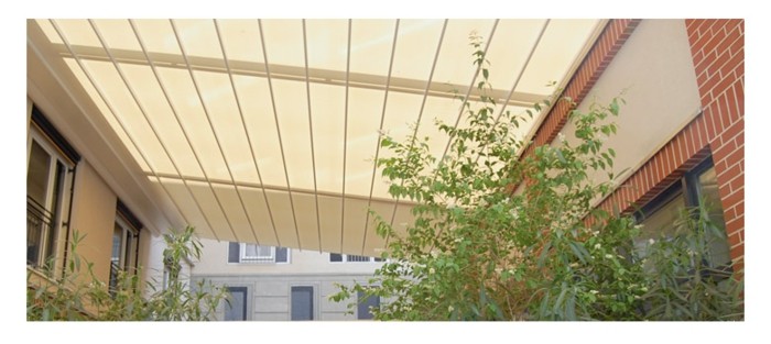 tkanina sklopivi zaštitni krov-sjenčanje-sunce Leiner-pergola-tenda-moderne