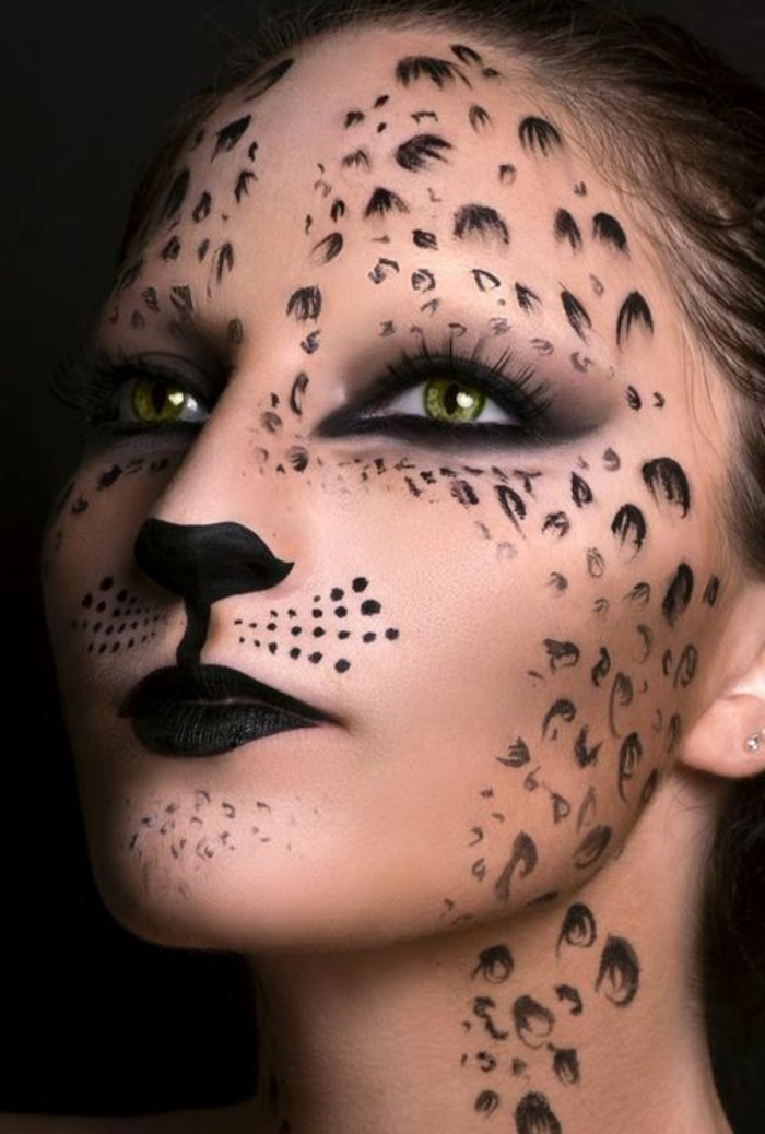 léopard face maquillage créatif-design