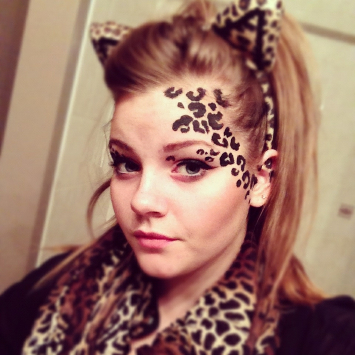 léopard face-maquillage-unikal conçu