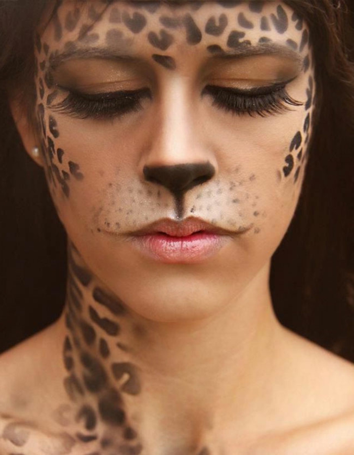 λεοπάρδαλη πρόσωπο μακιγιάζ-Μοναδικό σχεδιασμό