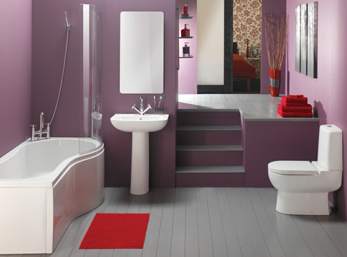 lila-fürdőszoba-belső-sík-deco-ötletek-extravagáns váza