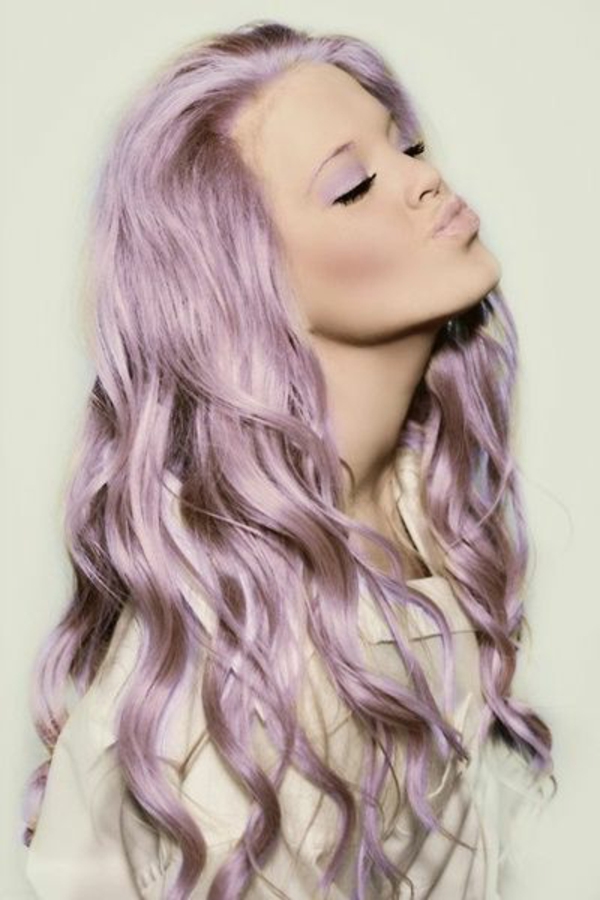 лилаво-коса-супер красива прическа - модерен външен вид