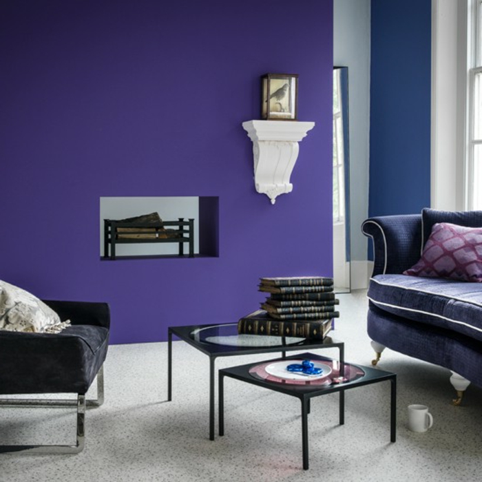 púrpura-Papel-moderna-interior