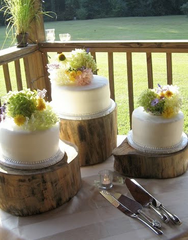 hermosa decoración para bodas de madera