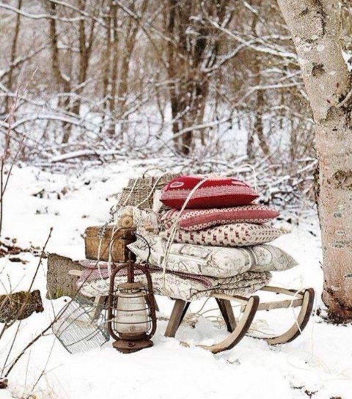 smiješne slike Zima piknik u zimskim