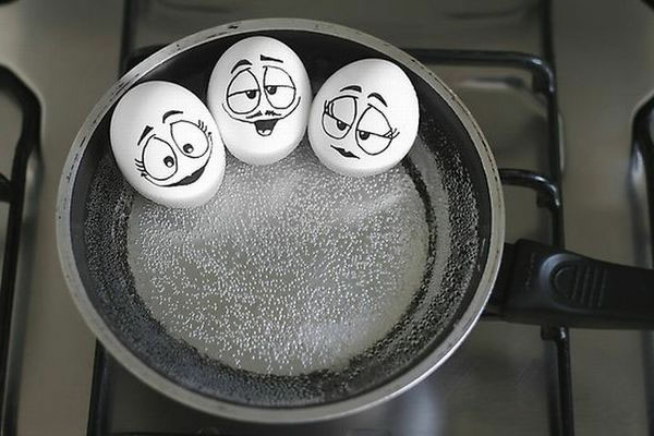 三有趣的画，蛋内式锅