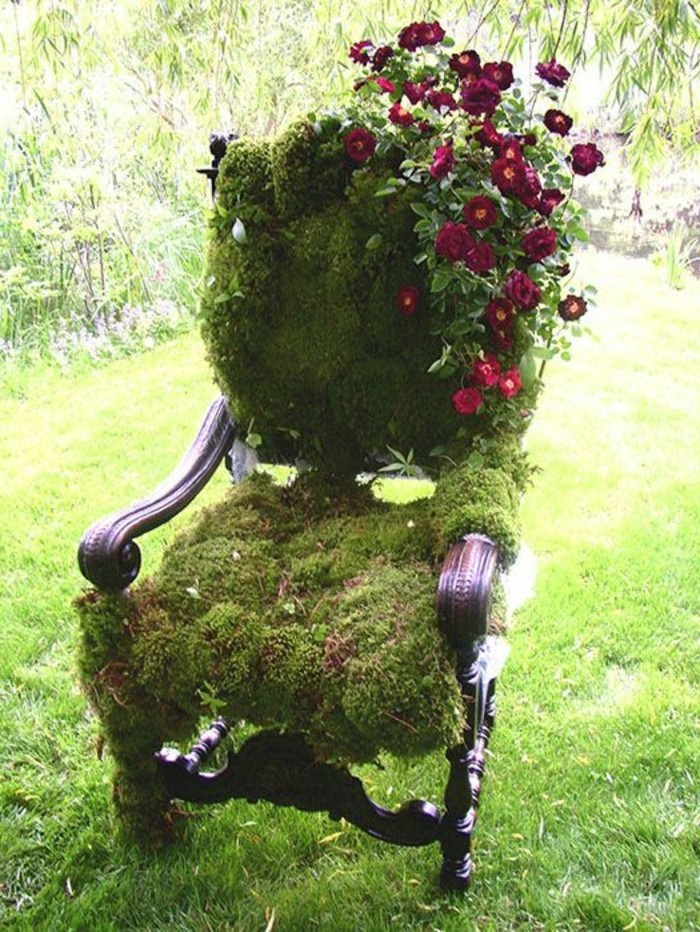 अजीब-Gartendeko-खुद बनाने प्रभाव पूर्ण कुर्सी