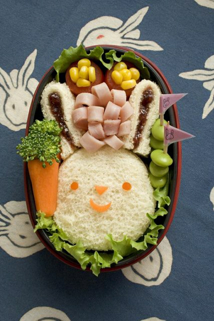 有趣的食物野兔晚餐学校生日
