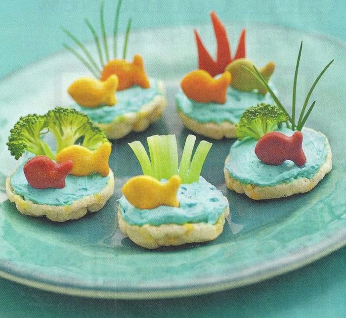 vicces élelmiszer Kids Birthday Snack Fish dekoráció