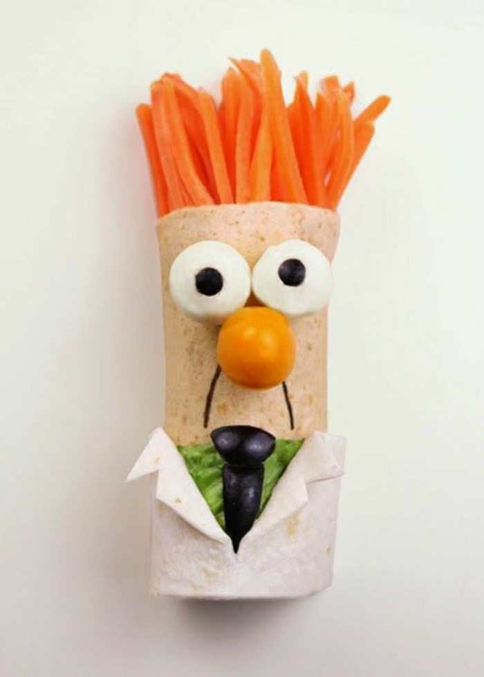 hauska ruoka-Muppet luova idea Lapset syntymäpäivä