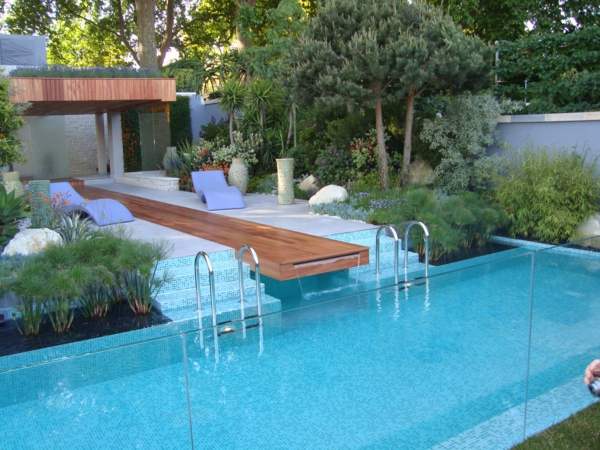 супе-луксозен дизайн басейн идея за най-градина