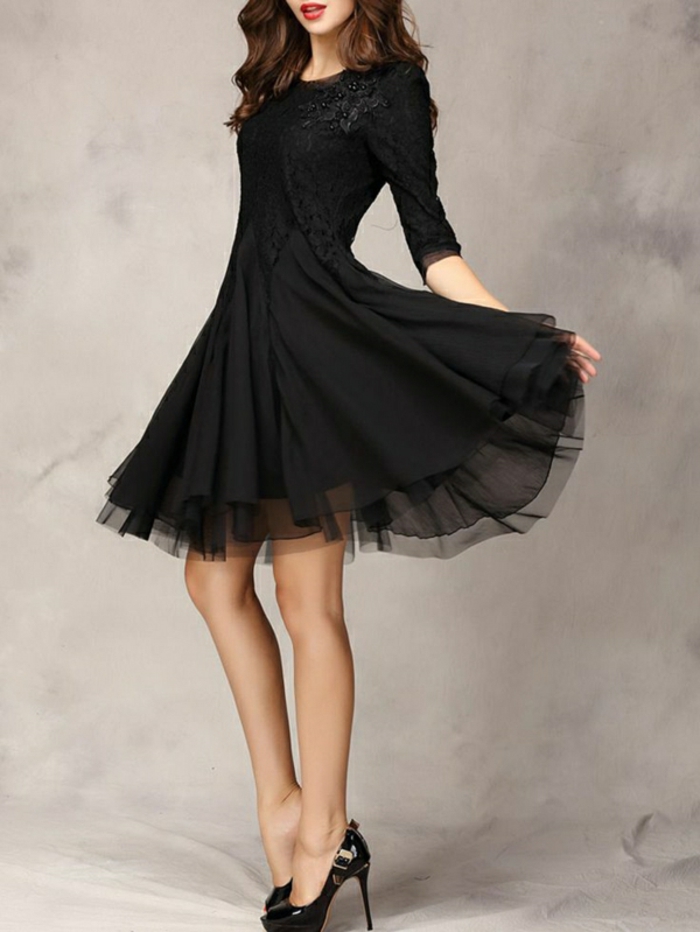 лукс вечерна рокля-черен дизайн