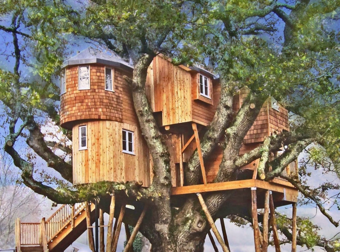 luksuzni Treehouse-pra-modela na drva