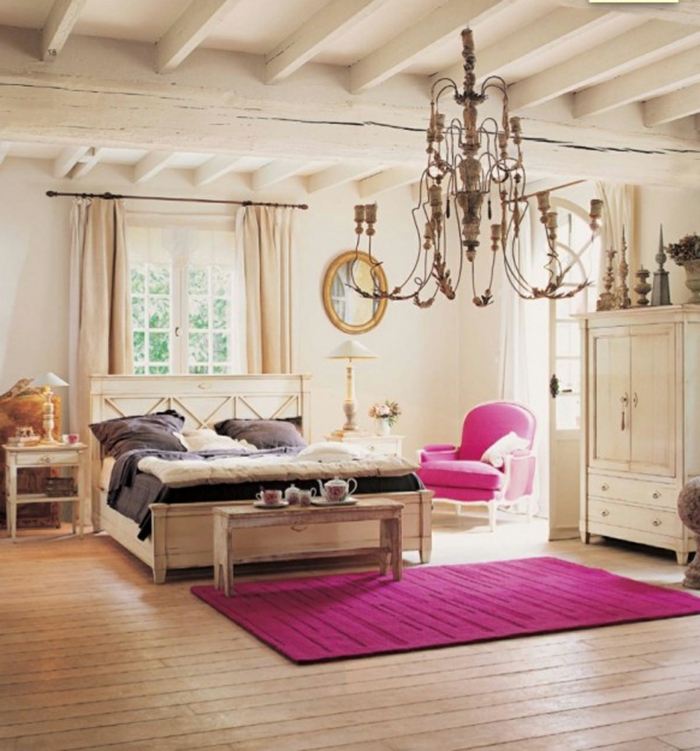 luksuzni jednosobni namještaj-ružičasti tepih