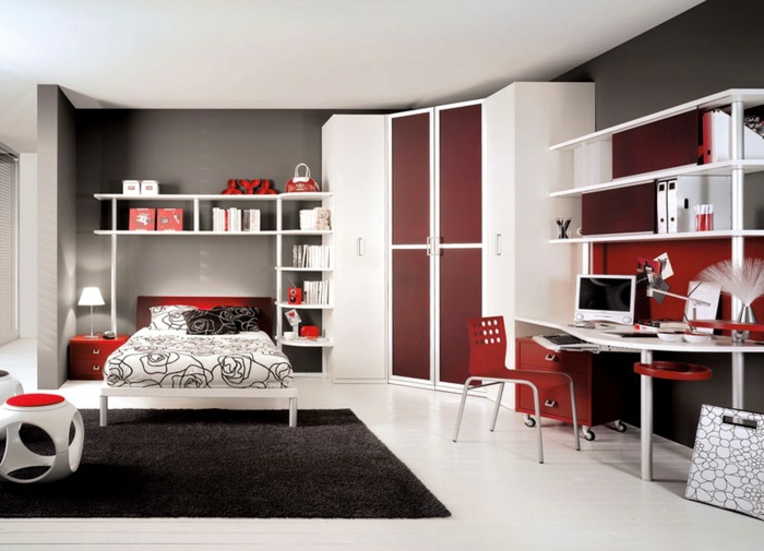 лукс мебели за спалня-черно-килим