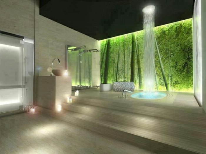 лукс-мивка-зелена стена-красив дизайн