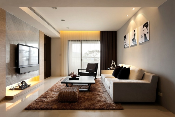 luxury-olohuone-pieni-moderni suunnittelu-tv-on-the-wa