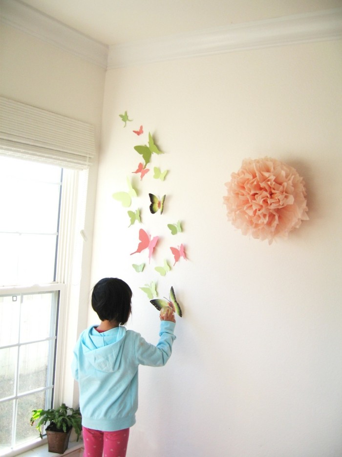 момиче-тапети-Unique-дизайн-цветя от хартия