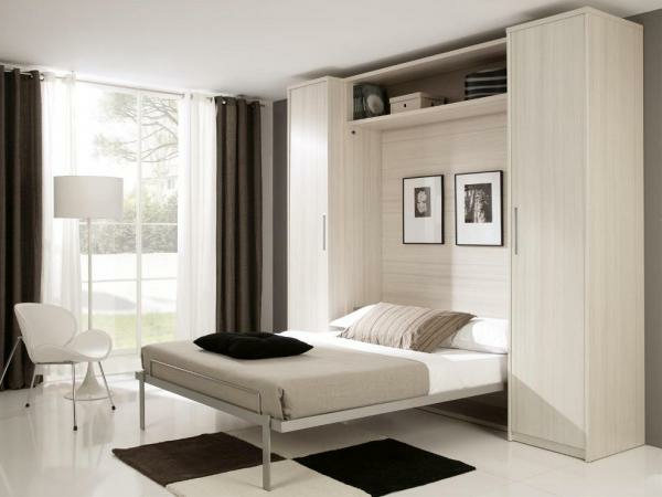 -cama plegable de muebles de dormitorio-establecimiento ideas de tamaño pequeño-pequeño-Apartments-