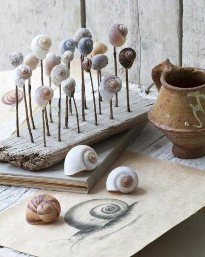 crafting с охлюви черупки лятна декорация морско дърво bretchen и chopsticks