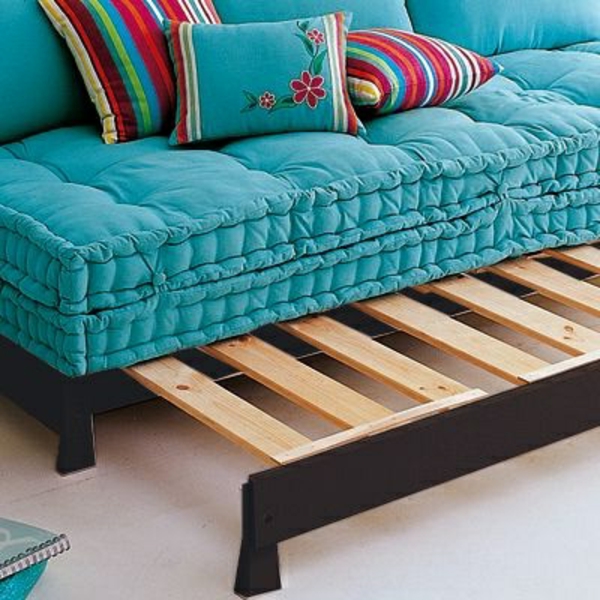 muebles marroquíes azul-sofá