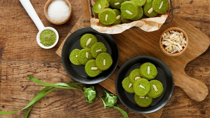 Matcha-cookies-petits, mais fine santé bio-manger-vie-santé végétalien vie matcha-pie-reisnuesse-