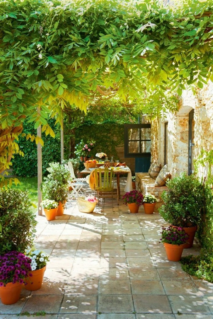 my-szép-kerti erkély vagy kerti növény-virágcserepek
