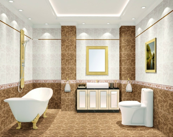 minimaliste-hôtel-salle de bains-plafond décoration-lumière idées