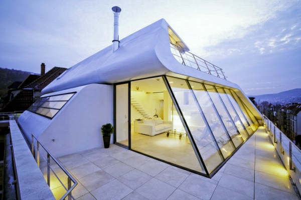 moderna arhitektura dizajn-ideja-Stuttgart-penthouse-dizajn