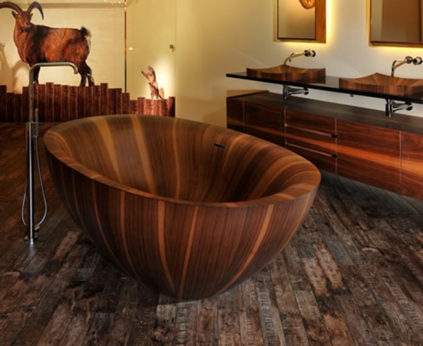 bañeras-de-madera modernos