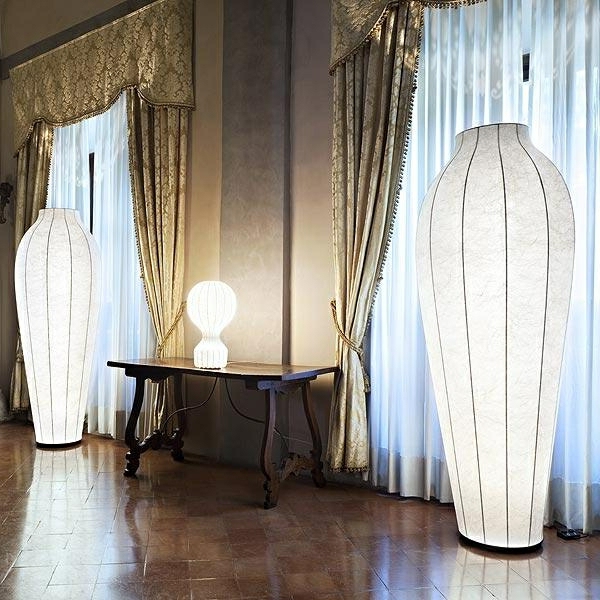 מנורת רצפה מודרנית עם אור מפוזר אורות LED הרצפה
