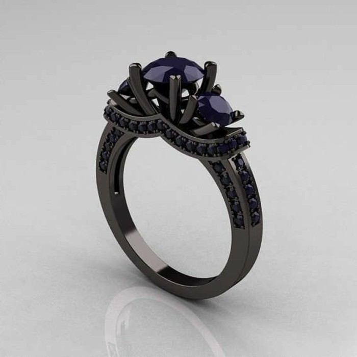 съвременния моден годежни пръстени модел-в-Черно, вдъхновени от по Disney