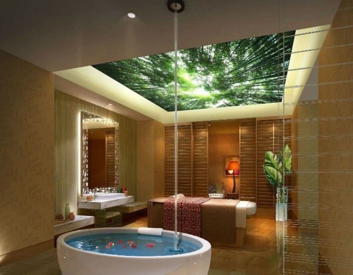 Modern-salle de bains-belle-design ovale forme de bain
