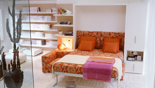 Ideas de pequeño tamaño pequeño-apartamento-plegable --moderne-establishment cama