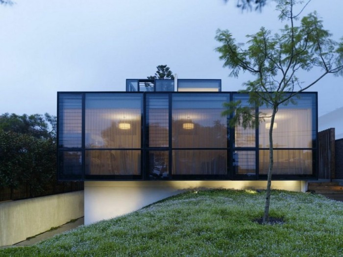 а-модерна къща проектирана в модерен facades-