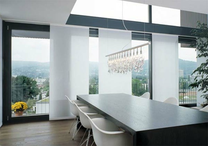 moderne Fensterdeko-table de réunion-Arbeitszimmer-idées