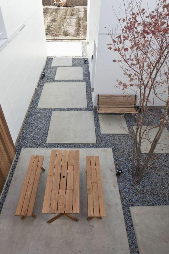 снимка отгоре на минималистичен градина - градински примери за дизайн