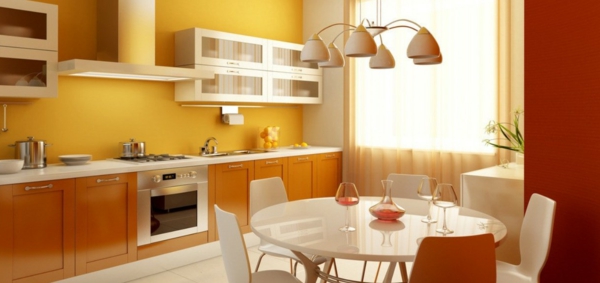 съвременния жълто-кухня-стена цвят-SEGR-красив