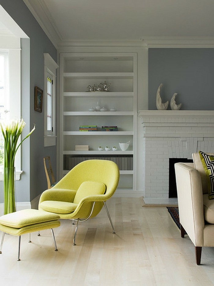 מודרני-עיצוב-סלון-צהוב-כיסא-יפה-מודל