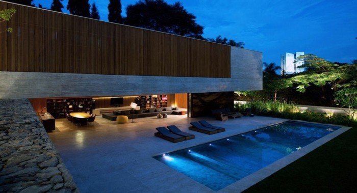 Modern Homes egzotikus-környezettel szép medence