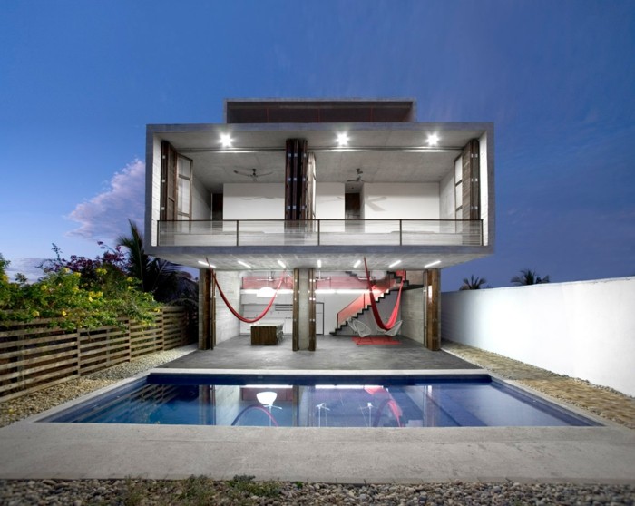 Modern Homes-nagyon szép--architektúra vonzó design-medence