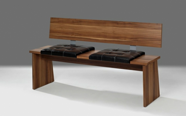 banc de bois-moderne-pour-salle à manger-gris