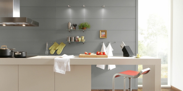 модерни кухненски рамки, сиви панели за стена