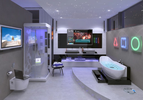 модерна стая-дизайн-баня-таван светлини