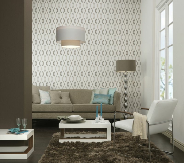 moderno-wallpaper-con-simétrico-form-blanco y marrón