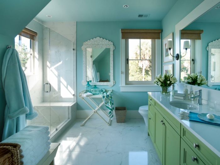 moderne rêve salles de bains-design-bleu-intérieur
