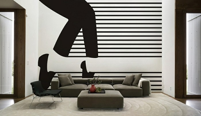 -Pared moderno diseño-ideas-para-sala de estar