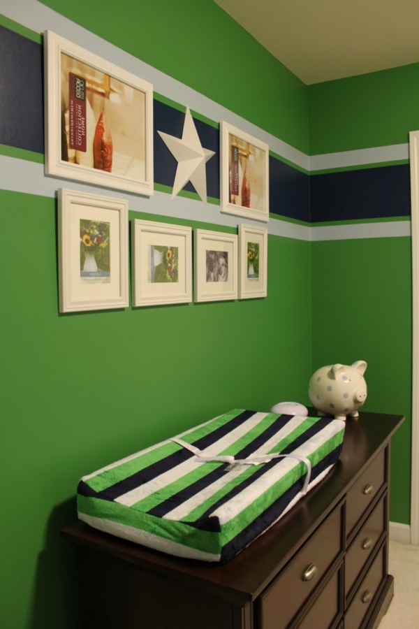 Moderni ukras zidova u zelenoj boji zelene boje