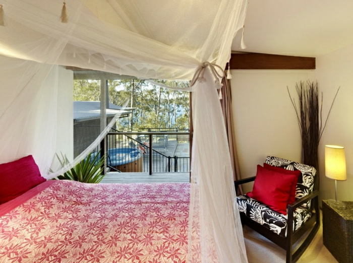 Moderna spavaća soba elegantan prekrivač ostavlja Pattern nadstrešnica