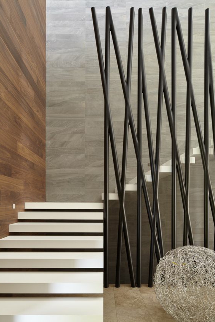 modern designer lépcsőház barna árnyalatok
